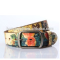 lady's drawing printing Graffiti genuine leather belt peony Inkjet belt dress belt street dance